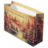 Erstellen Sie Ihre eigene, wärme Weihnachtsbaum-Ge Große Geschenktüte (Vorderseite Schrägansicht)