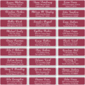 Erstellen Sie Ihre eigene Wedelgastadresse Burgund Aufkleber (Vorderseite)