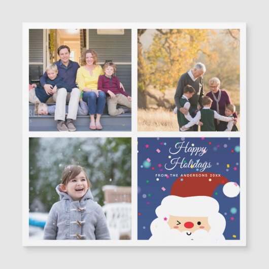 Erstellen Sie Ihre eigene Weihnachts-Weihnachtskar Magnetkarte (Vorderseite)