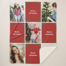 Erstellen Sie Ihre eigene Weihnachtsfotocollage Sherpadecke