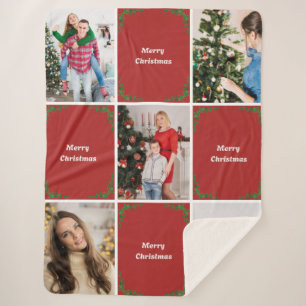 Erstellen Sie Ihre eigene Weihnachtsfotocollage Sherpadecke