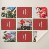 Erstellen Sie Ihre eigene Weihnachtsfotocollage Sherpadecke (Vorderseite (Horizontal))