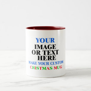 Erstellen Sie Ihre eigene Weihnachtsgeschenke ganz Zweifarbige Tasse