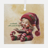 Erstellen Sie Ihre eigene Weihnachtsgeschichte Ornament Aus Glas (Rückseite)