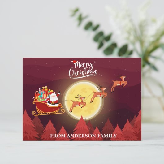 Erstellen Sie Ihre eigene Weihnachtskarte für Indi Dankeskarte (Stehend Vorderseite)