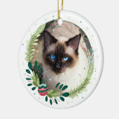 Erstellen Sie Ihre eigene Weihnachtskatzenmesse Keramik Ornament (Links)