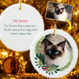 Erstellen Sie Ihre eigene Weihnachtskatzenmesse Keramik Ornament