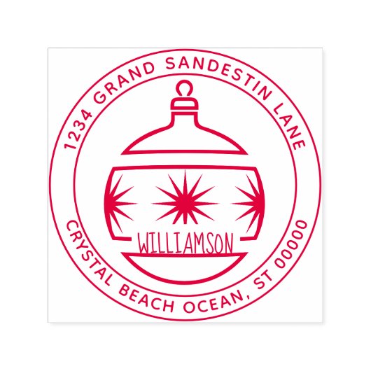 Erstellen Sie Ihre eigene Weihnachtsschmuck-Rückse Permastempel (Design)