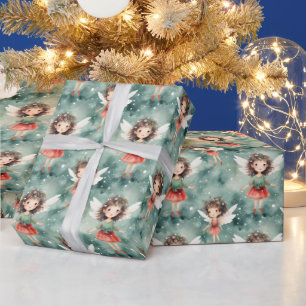 Erstellen Sie Ihre eigene Weihnachtszeit-Fee Geschenkpapier