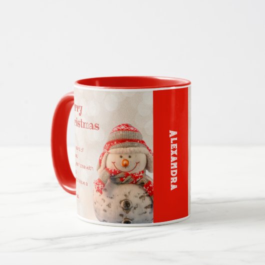 Erstellen Sie Ihre eigene Weihnachtszeit für die R Tasse (Vorderseite Links)