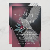 Erstellen Sie Ihre eigene weiße Retro-Hochzeitsdio Einladung (Vorne/Hinten)