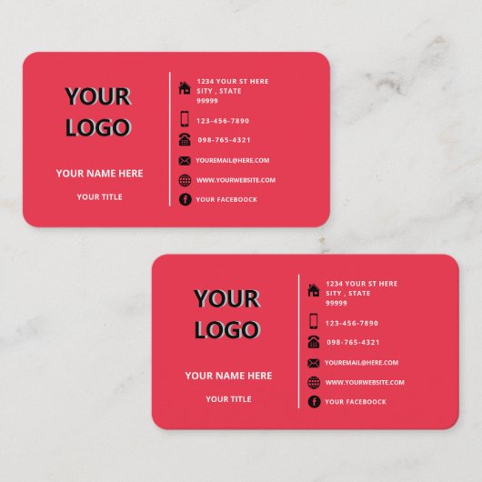 Erstellen Sie Ihre eigene Werbegeschenkkarte. Visitenkarte (Vorne/Hinten)