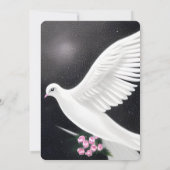 Erstellen Sie Ihre eigene White Wedding Dove mit B Einladung (Rückseite)