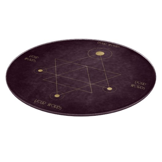 Erstellen Sie Ihre eigene Wine & Gold Sacred Geome Schneidebrett (Ecke)