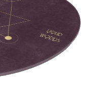 Erstellen Sie Ihre eigene Wine & Gold Sacred Geome Schneidebrett (Ecke)