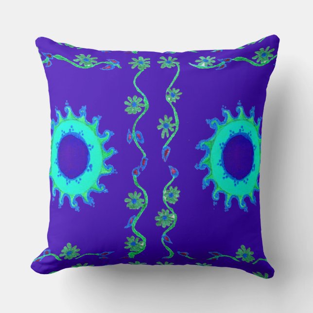 Erstellen Sie Ihre eigene Zuhause Blau sonnigen Hi Kissen (Vorderseite)