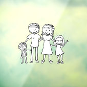 Erstellen Sie Ihre eigene Zuhause- oder Strichmänn Fensteraufkleber (Blatt 3)