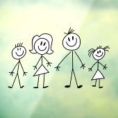 Erstellen Sie Ihre eigene Zuhause- oder Strichmänn Fensteraufkleber (Blatt 3)