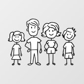 Erstellen Sie Ihre eigene Zuhause- oder Strichmänn Fensteraufkleber (Blatt)