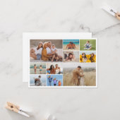 Erstellen Sie Ihre eigenen 10 Foto Collage Gruß Karte (Vorderseite/Rückseite Beispiel)