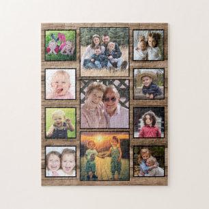 Erstellen Sie Ihre eigenen 11-Familie Foto Collage Puzzle