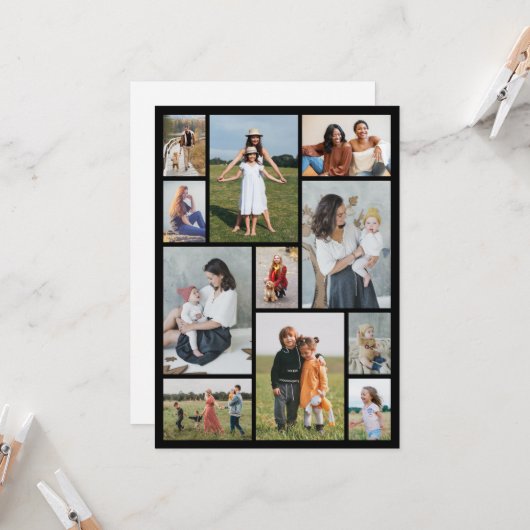 Erstellen Sie Ihre eigenen 11 Foto Collage Gruß Karte (Vorderseite/Rückseite Beispiel)