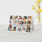 Erstellen Sie Ihre eigenen 11 Foto Collage Gruß Karte (Gelbe Blume)