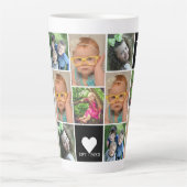 Erstellen Sie Ihre eigenen 12 Collage Monogram Bla Milchtasse (Vorderseite)