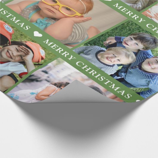 Erstellen Sie Ihre eigenen 12 Foto Collage Rote We Geschenkpapier (Ecke)