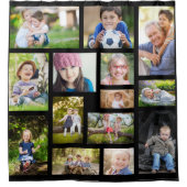 Erstellen Sie Ihre eigenen 14 Foto Collage Black M Duschvorhang (Vorderseite)