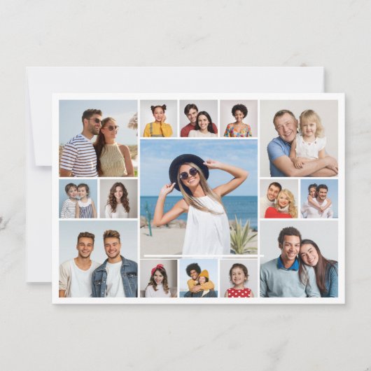 Erstellen Sie Ihre eigenen 15 Foto Collage Gruß Karte (Vorderseite)