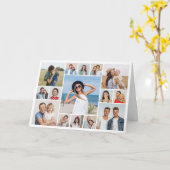 Erstellen Sie Ihre eigenen 15 Foto Collage Gruß Karte (Gelbe Blume)