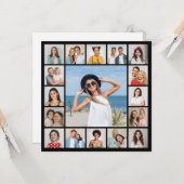 Erstellen Sie Ihre eigenen 17 Foto Collage Gruß Karte (Vorderseite/Rückseite Beispiel)