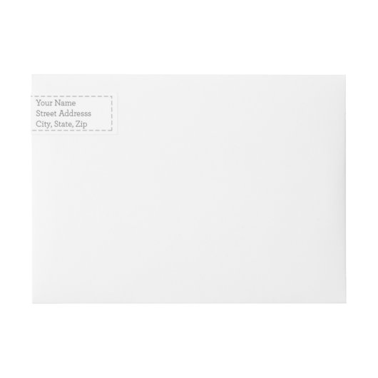 Rundum Rücksende-Aufkleber, Klassisch - 2,54 x 18,4 cm (Vorderseite)