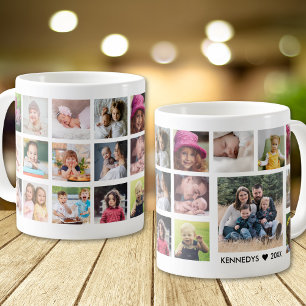 Erstellen Sie Ihre eigenen 22 Collage Familienname Kaffeetasse