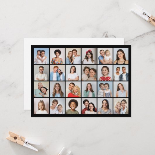 Erstellen Sie Ihre eigenen 24 Foto Collage Gruß Karte (Vorderseite/Rückseite Beispiel)