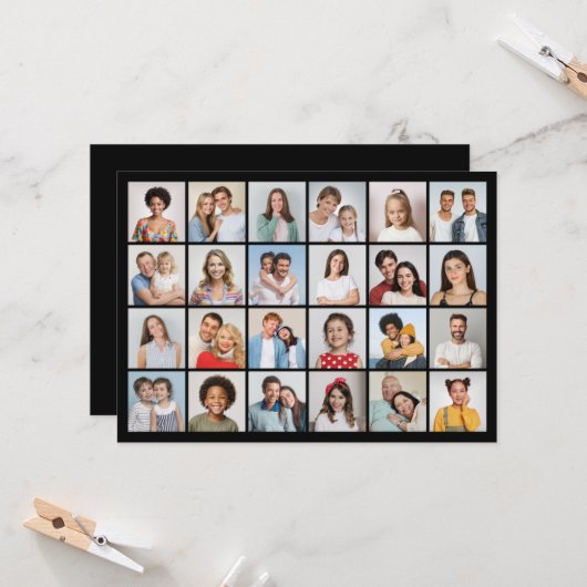 Erstellen Sie Ihre eigenen 24 Foto Collage Gruß Karte (Vorderseite/Rückseite Beispiel)