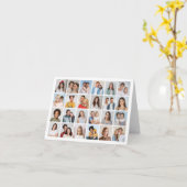 Erstellen Sie Ihre eigenen 24 Foto Collage Gruß Karte (Gelbe Blume)