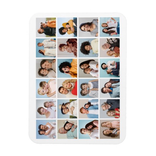 Erstellen Sie Ihre eigenen 24 FotoCollage flexibel Magnet (Vertikal)