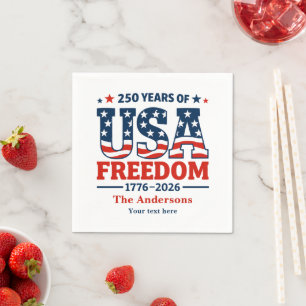 Erstellen Sie Ihre eigenen 250 Jahre USA-Freiheit  Serviette