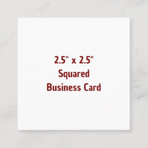 Erstellen Sie Ihre eigenen 2,5" x 2,5" matten Visi Quadratische Visitenkarte