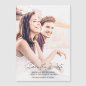 Erstellen Sie Ihre eigenen 2 Foto Einfache Hochzei Magneteinladung (Vorderseite)