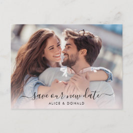 Erstellen Sie Ihre eigenen 2 Foto Hochzeitwechsel Postkarte