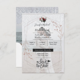 Erstellen Sie Ihre eigenen 2-Foto-Minimalisten-Kal Einladung