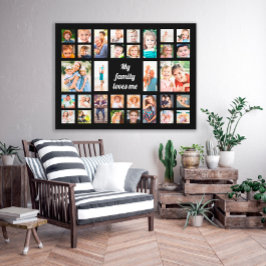 Erstellen Sie Ihre eigenen 32 Lieben Me FotoCollag Leinwanddruck