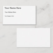 Amerikanisch, 8,9 cm x 5,1 cm Visitenkarte (Vorne/Hinten)