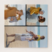 Erstellen Sie Ihre eigenen 3 Foto Collage Gruß Puzzle (Horizontal)