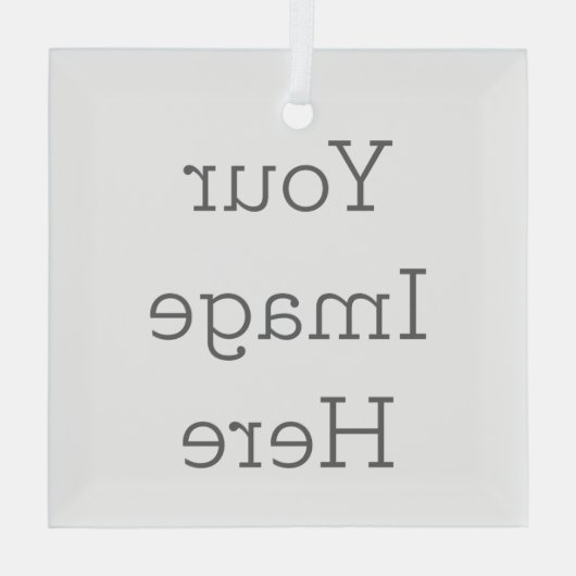 Quadratisches Glasornament (Rückseite)