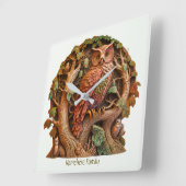 Erstellen Sie Ihre eigenen 3D-Imitate Bois Carved Quadratische Wanduhr (Winkel)