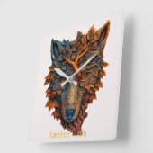 Erstellen Sie Ihre eigenen 3D-Imitate Bois Carved  Quadratische Wanduhr (Winkel)